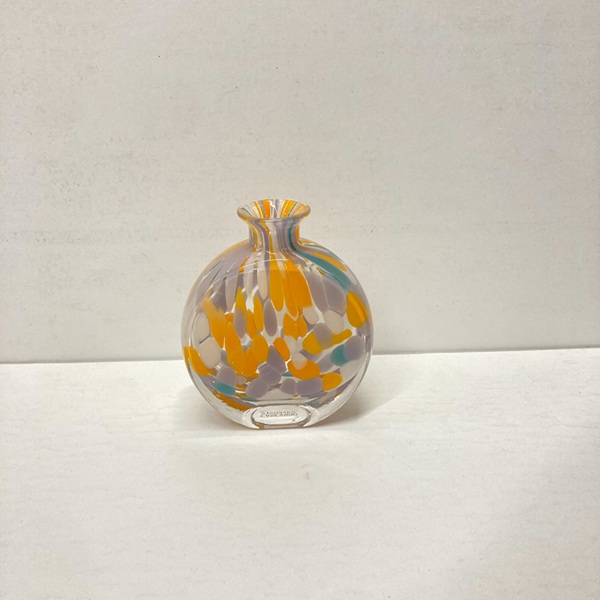 一輪挿し　オレンジｘパープルマーブル