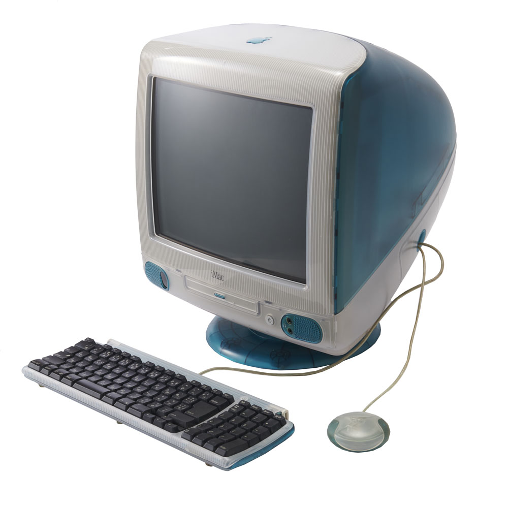 パソコン グレーxクリアブルー iMac [キーボード・マウス]