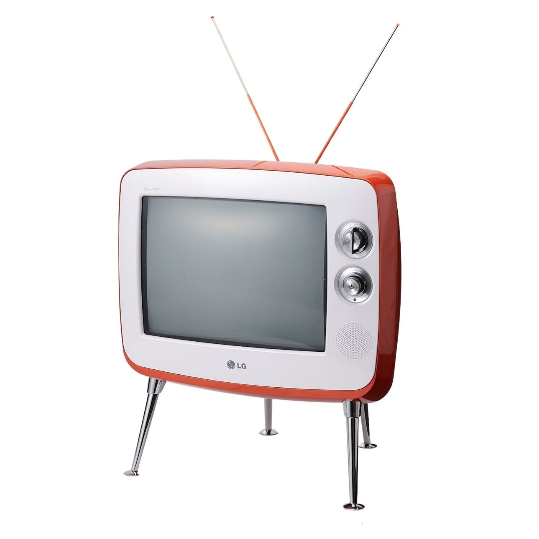 ﾌﾞﾗｳﾝ管ﾃﾚﾋﾞ ﾚﾄﾛｵﾚﾝｼﾞ 脚付き