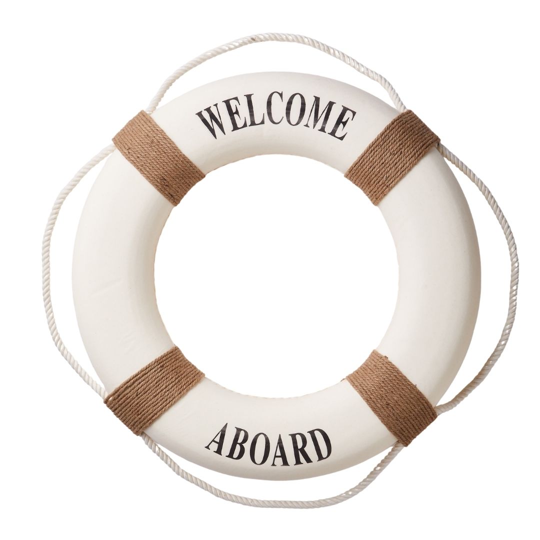 救命浮輪 白×ﾛｰﾌﾟ ”WELCOME ABOARD”