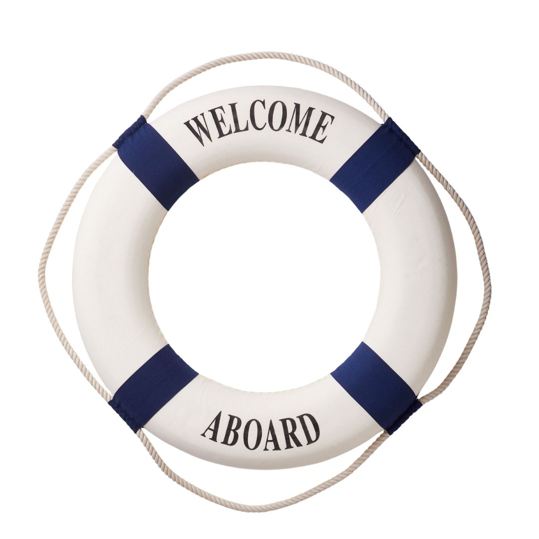 救命浮輪 白×ﾌﾞﾙｰ ”WELCOME ABOARD”