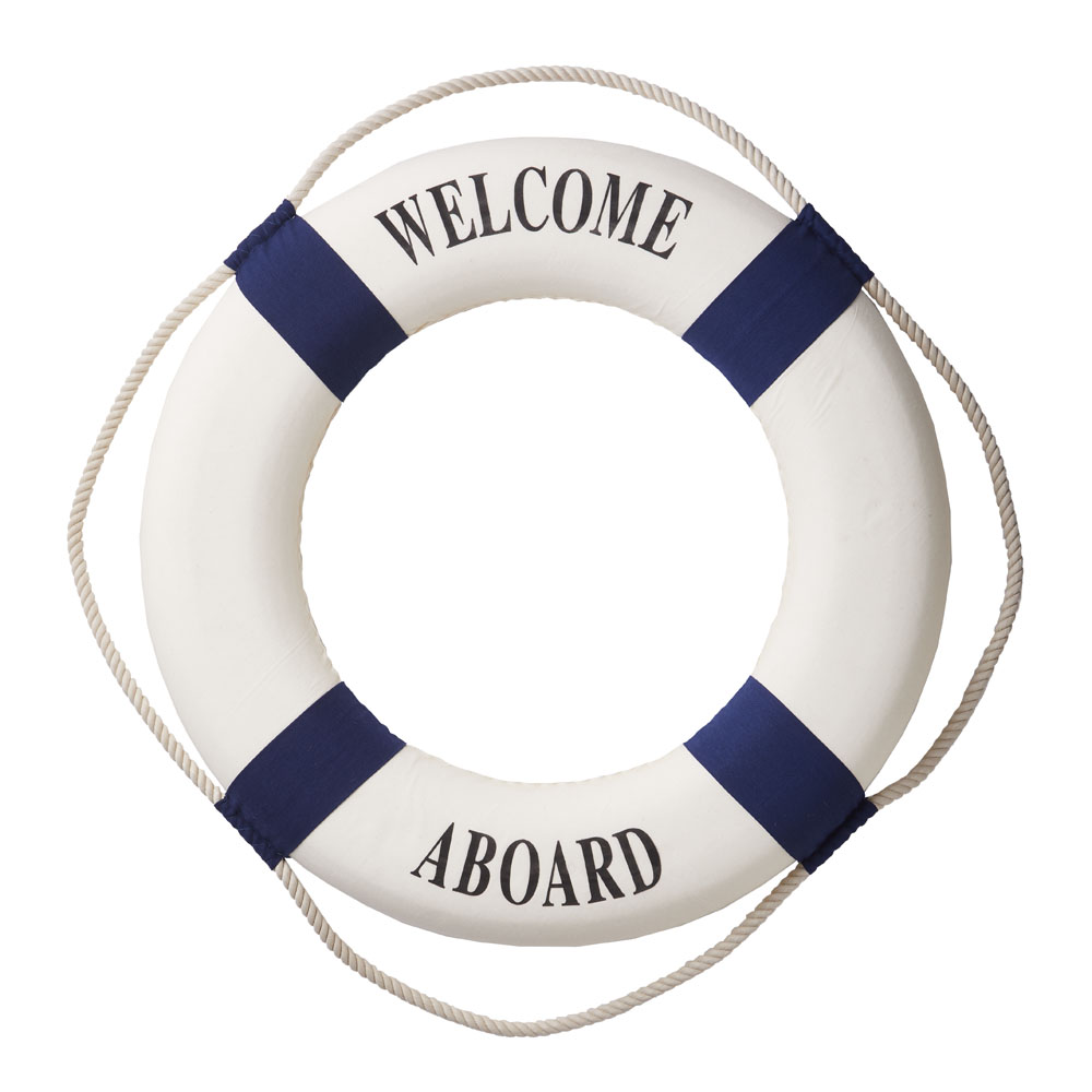 救命浮輪 白×ﾌﾞﾙｰ ”WELCOME ABOARD”